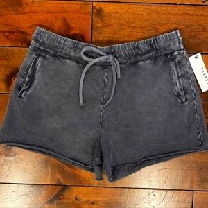 NWT- LACAUSA- RagTag Grey acid-wash boyfriend shorts- Large